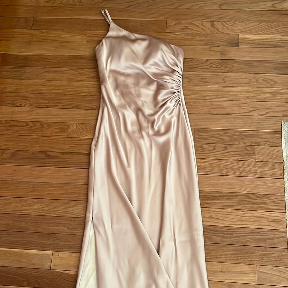 Revelry Jade Satin Dress